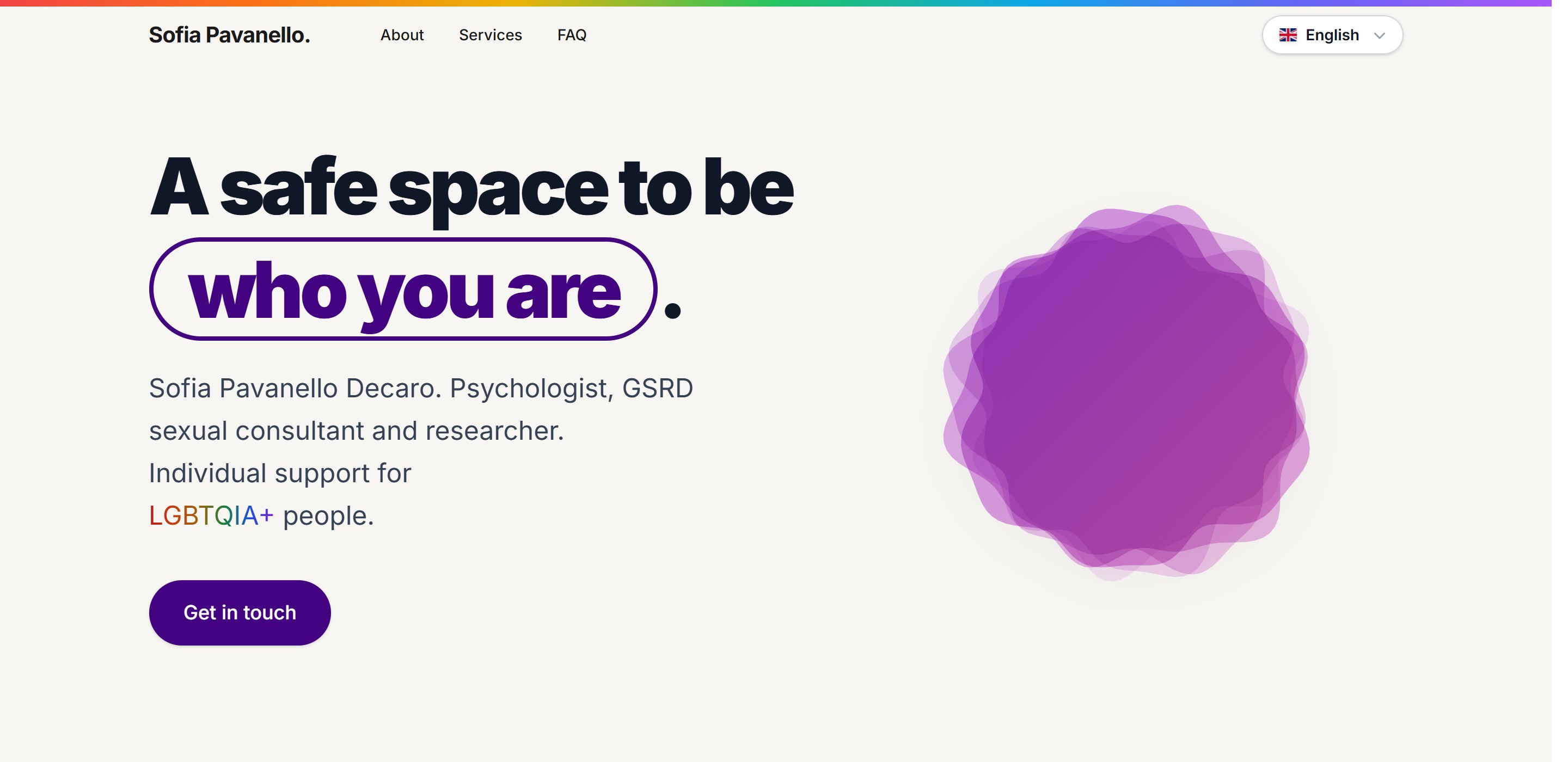 Sofia Pavanello — sito web
