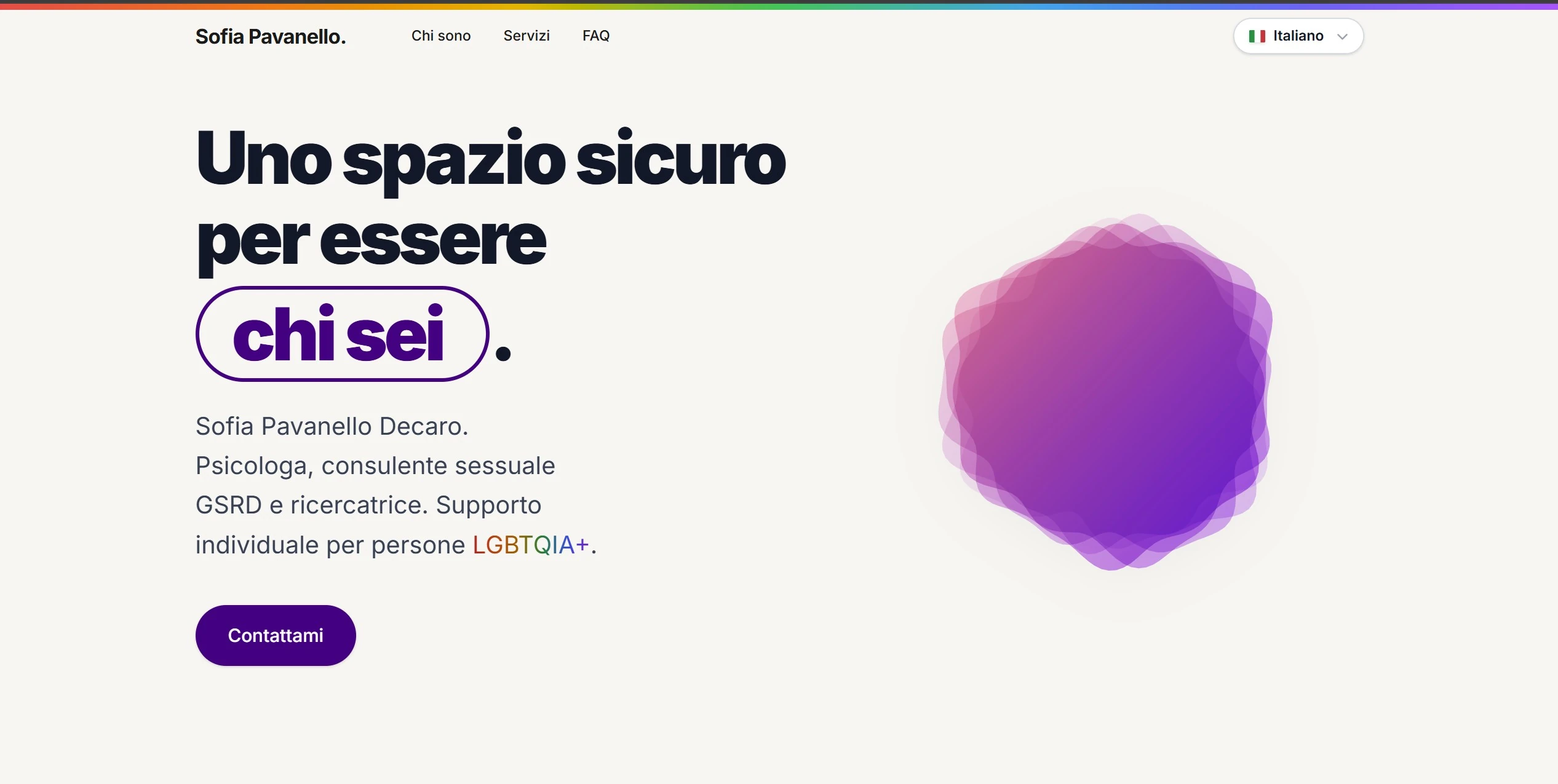 Sofia Pavanello — sito web
