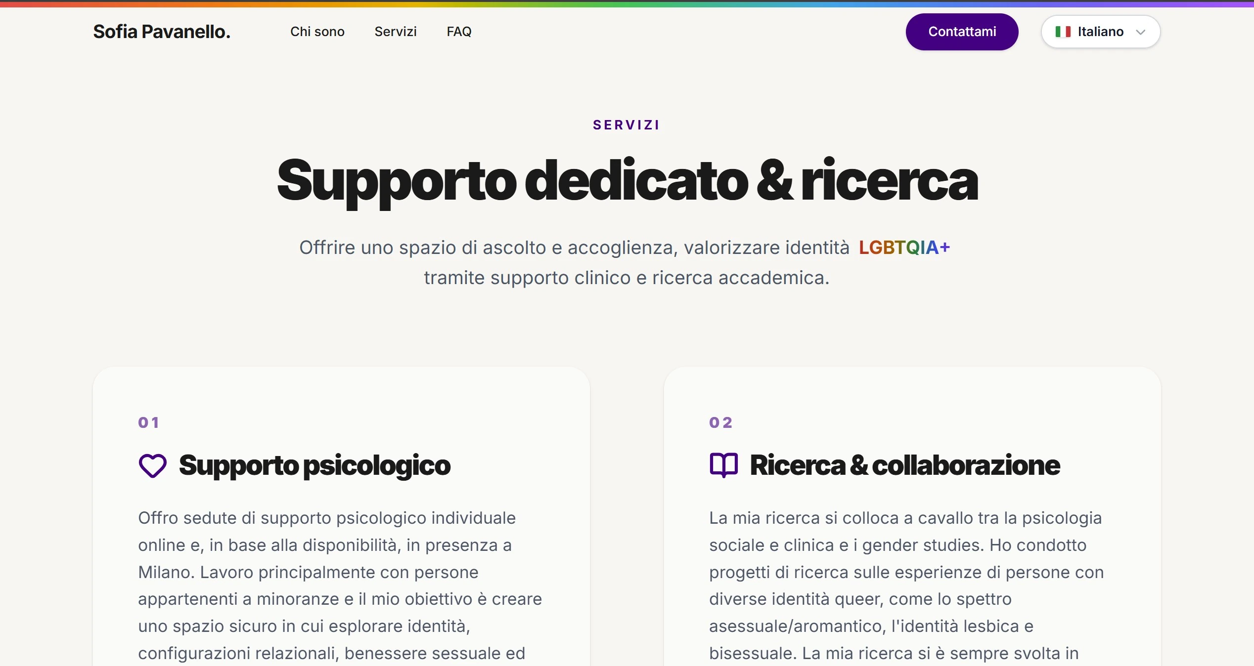 Sofia Pavanello — LGBTQIA+ inclusivity