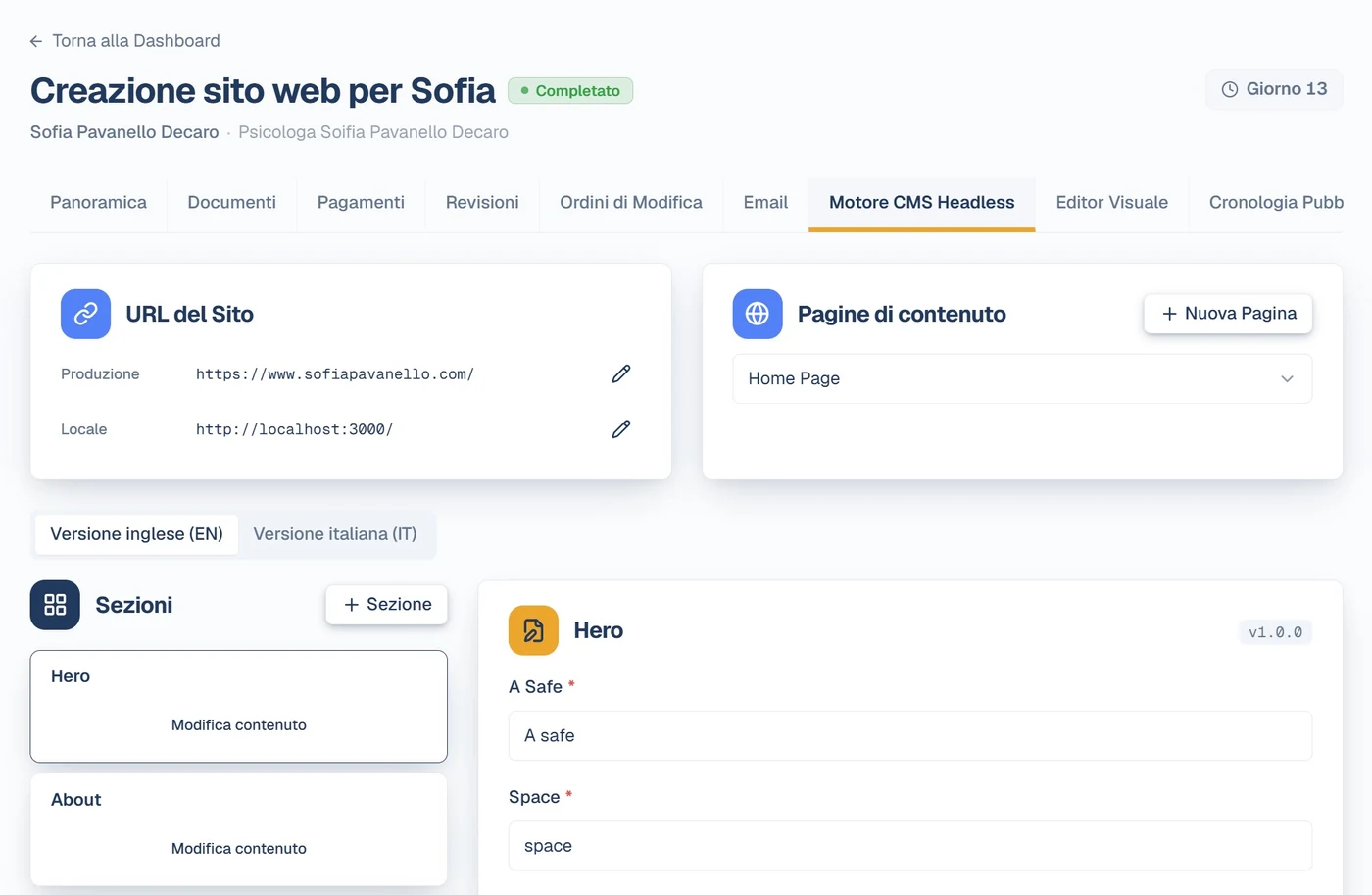 Preview of the client dashboard, ListSyncer Hub